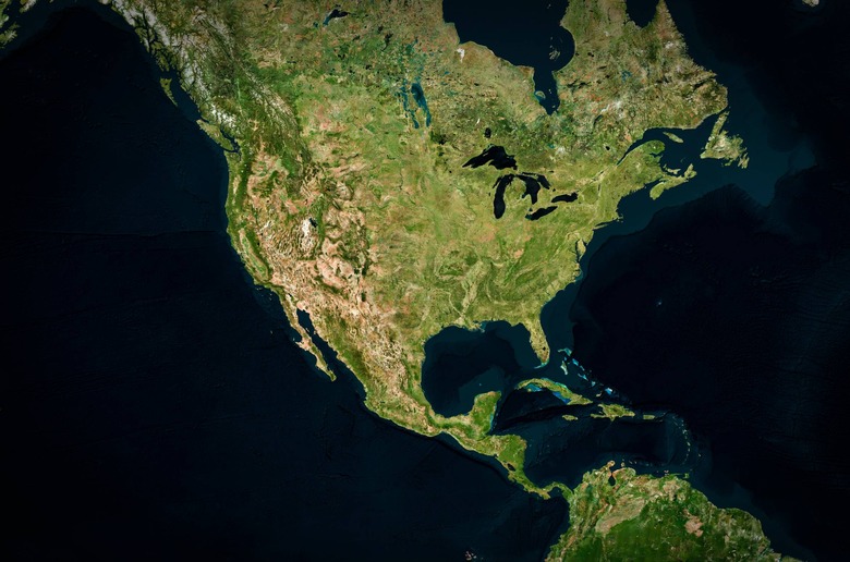 north america satellite view