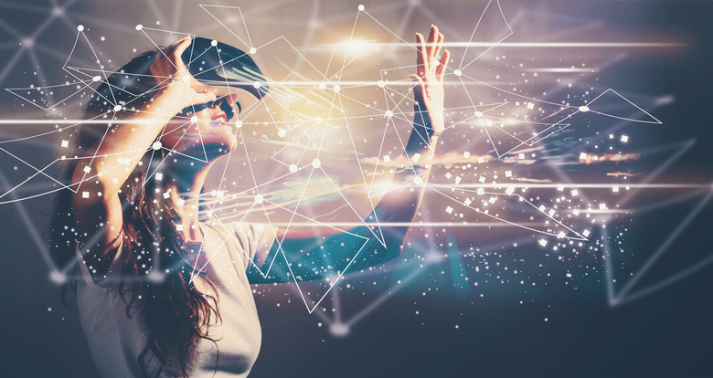 woman with vr headset
