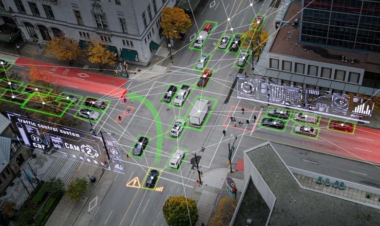 we live in a simulation, computer simulation of cars and smart tech in city