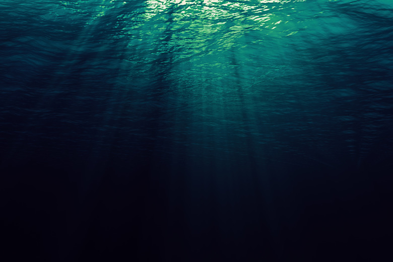 deep ocean with light coming in