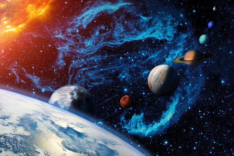 illustration of solar system planets