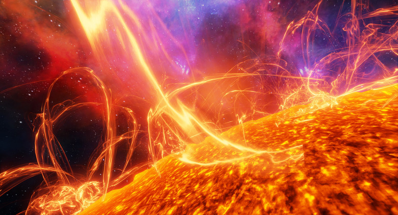 tiny solar flares on sun