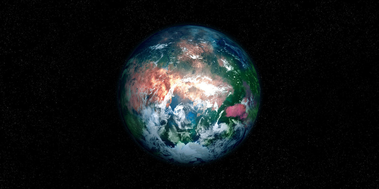 massive super-earth in space