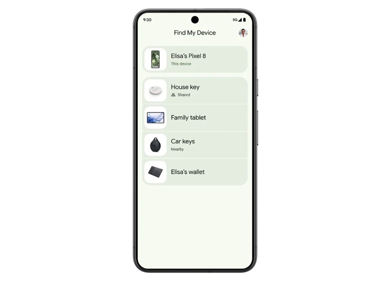 Google Find My Device network for Android.