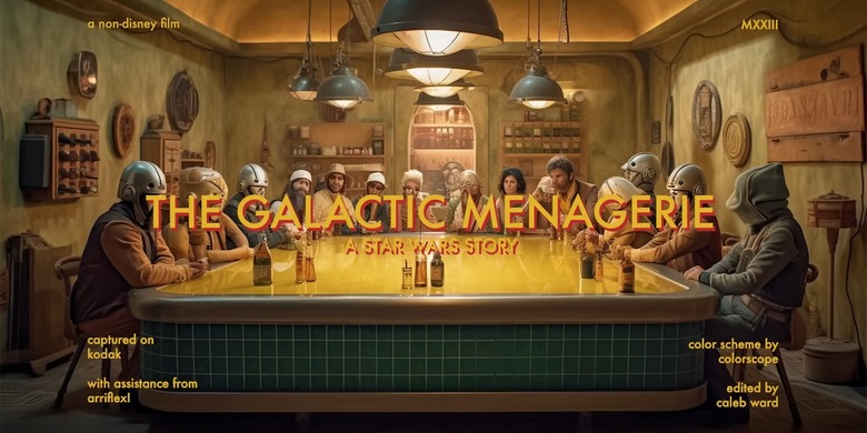 AI Star Wars movie in the style of Wes Anderson