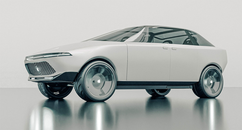 Vanarama's 3D model of the Apple Car.