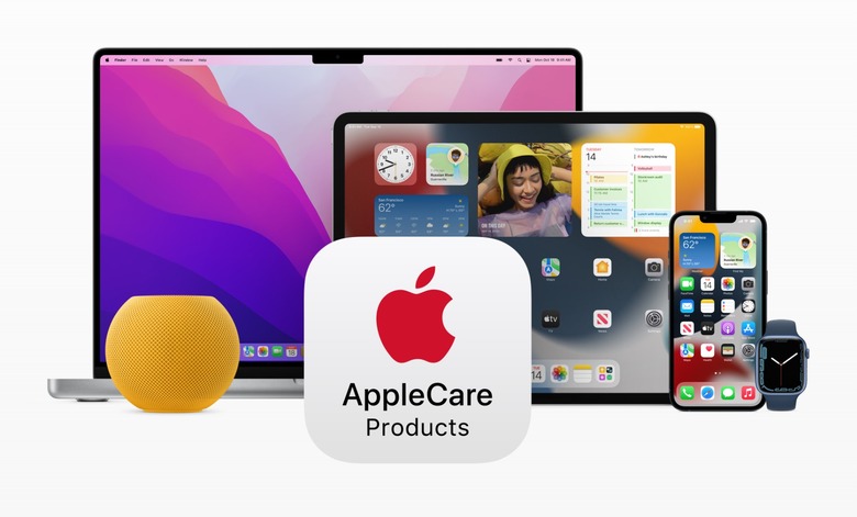Apple's lineup of AppleCare products.