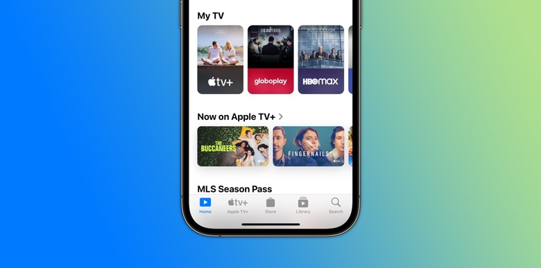 Apple TV app on iOS.