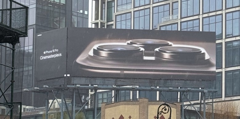 iPhone 16 Pro billboard in NYC