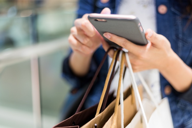 Woman using a cellphone