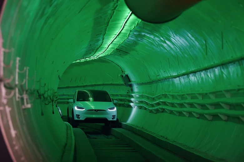 Boring Company Tunnel in Hawthorne, California, USA - 18 Dec 2018