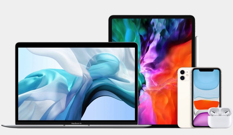 MacBook, iPad, iPhone, AirPods