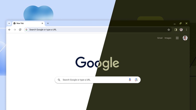 Google Chrome's Material You customizations.