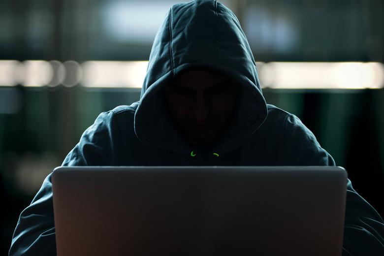 Hacker with computer