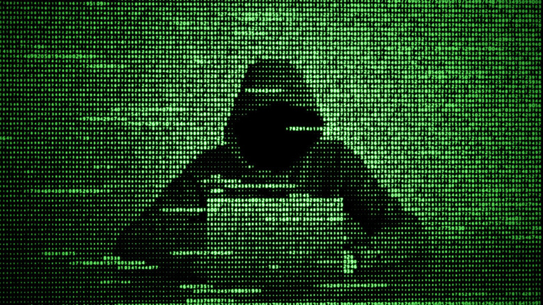 hacker using a laptop
