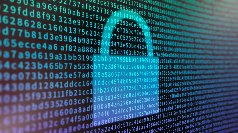 computer data with padlock