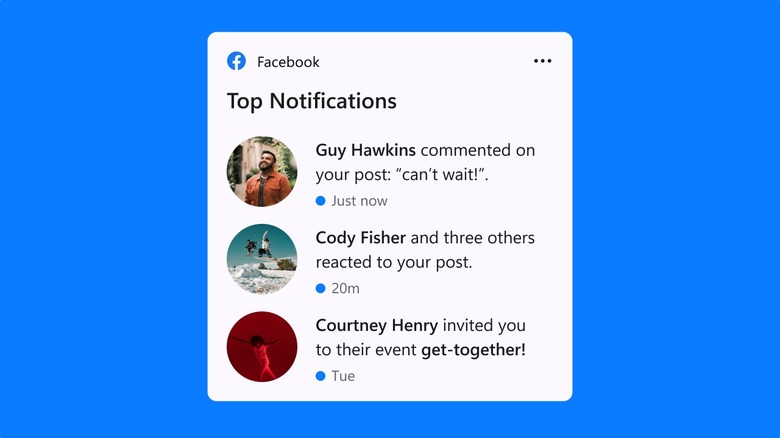 Facebook widget for Windows 11