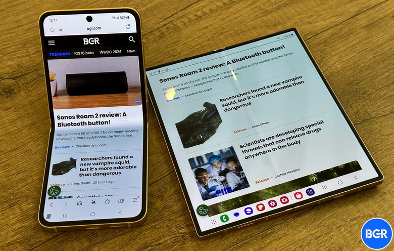 Galaxy Z Flip 6 and Galaxy Z Fold 6 side by side.