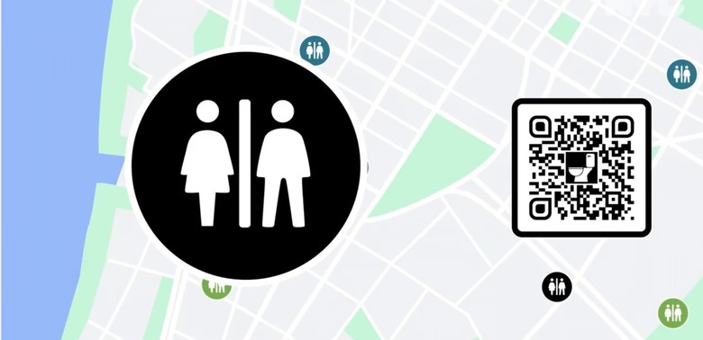 New York has a Google Maps layer showing public restrooms.