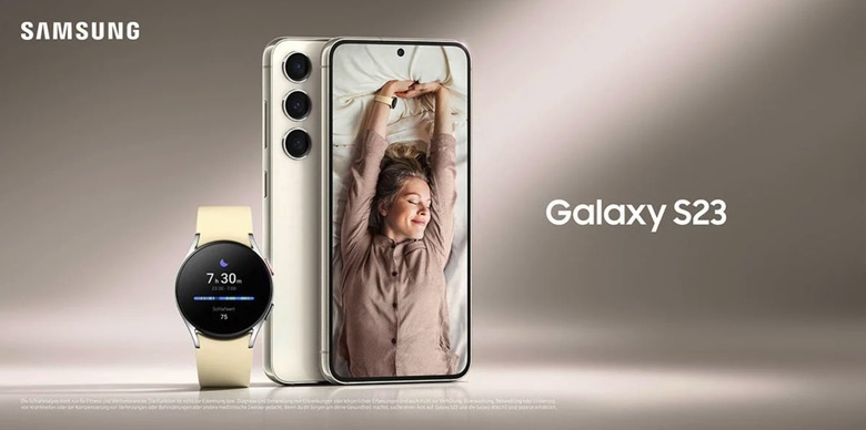 Leaked Galaxy S23 marketing image.