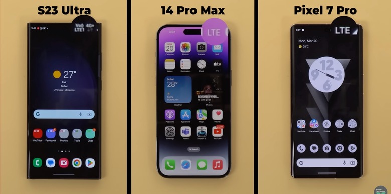 Galaxy S23 Ultra vs iPhone 14 Pro Max vs Google Pixel 7 Pro