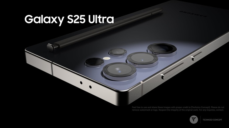Galaxy S25 Ultra concept render.