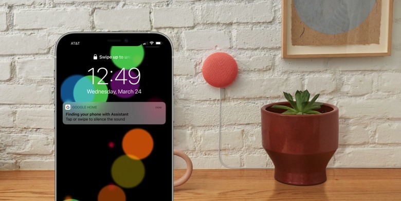 Google Assistant being used to control smart home devices