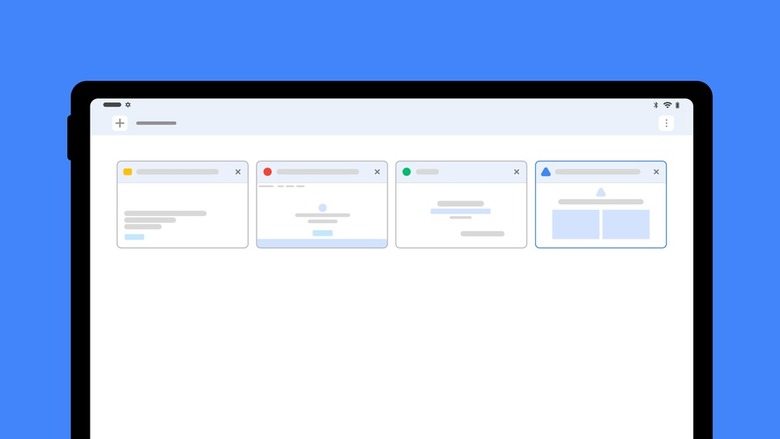 Google refreshed the look of Chrome on Android tablets.