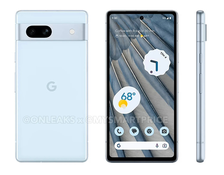 Google Pixel 7a leak reveals new blue color.