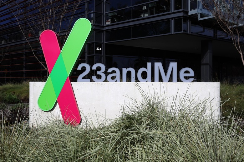 A sign in front of the 23andMe headquarters.