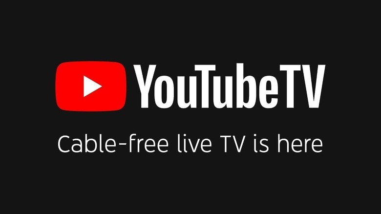 YouTube TV logo.