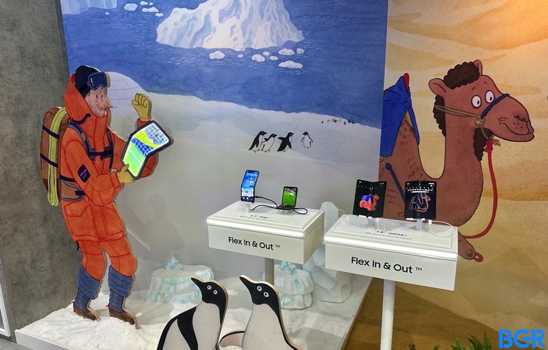 Samsung Display's In & Out foldable OLED panels.