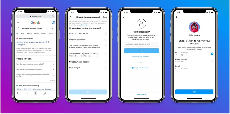 Instagram's new hub for resolving account access issues.