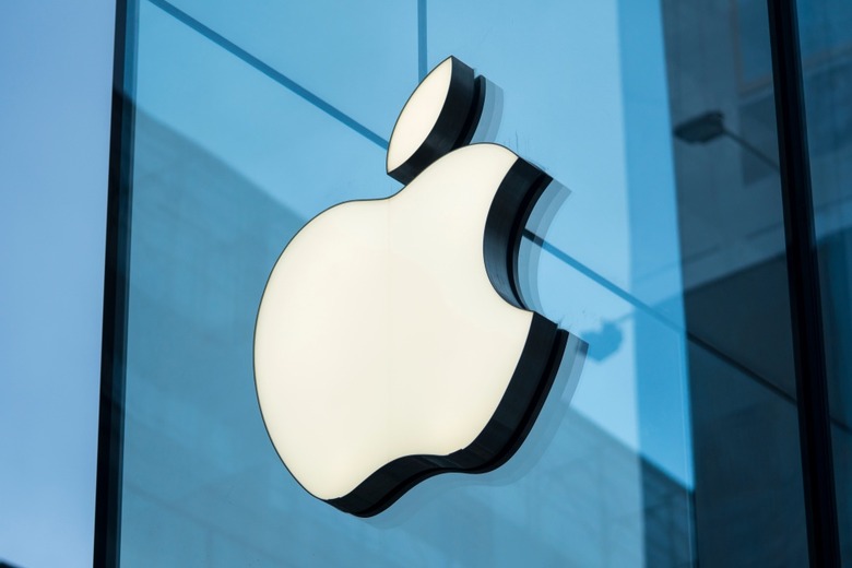 apple logo blue