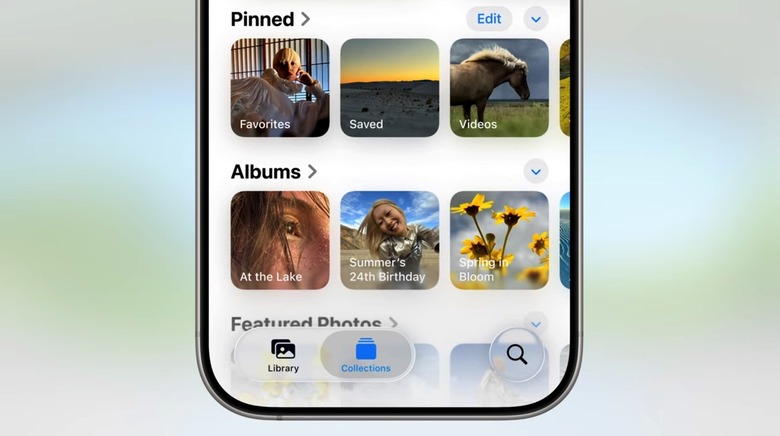 The new Photos UI in iOS 26.