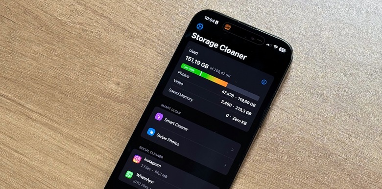 Storage Cleaner iPhone app running on iPhone 16 Pro Max