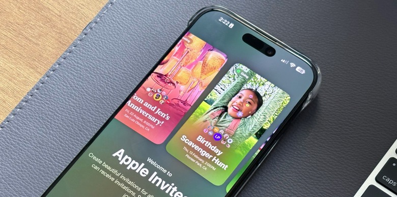 Apple Invites app on iPhone 16 Pro Max