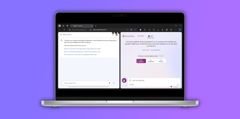 Microsoft Bing compares answers with Google Bard
