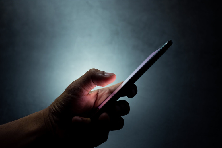 hand holding smartphone