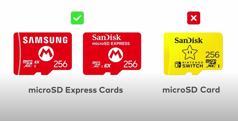 Nintendo Switch 2 will work only with new microSD Express cards from Samsung, SanDisk, and others.