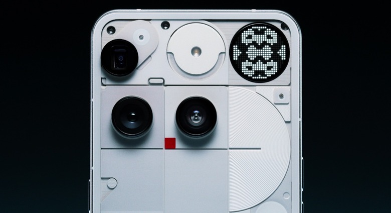 A close-up of the Nothing Phone 3 design.