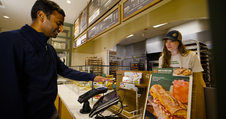 Amazon One palm recognition at Panera Bread