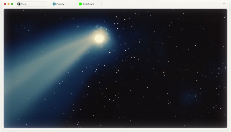 The Perplexity Comet browser.