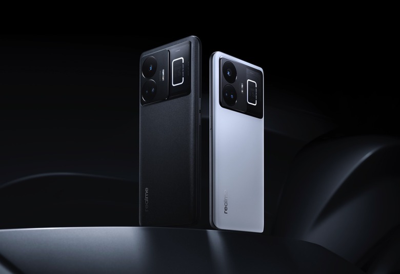Realme GT3 in black and white, announced at MWC 2023.