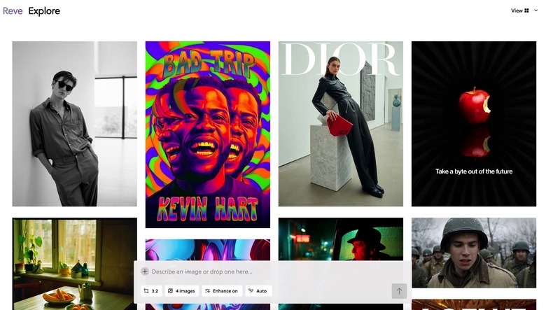 Reve Image account landing page.