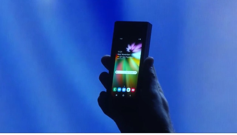 samsung foldable display closed
