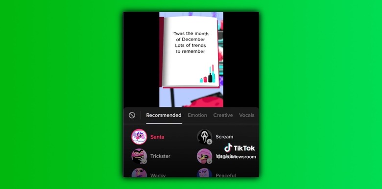 TikTok Santa's tex-to-speech effect