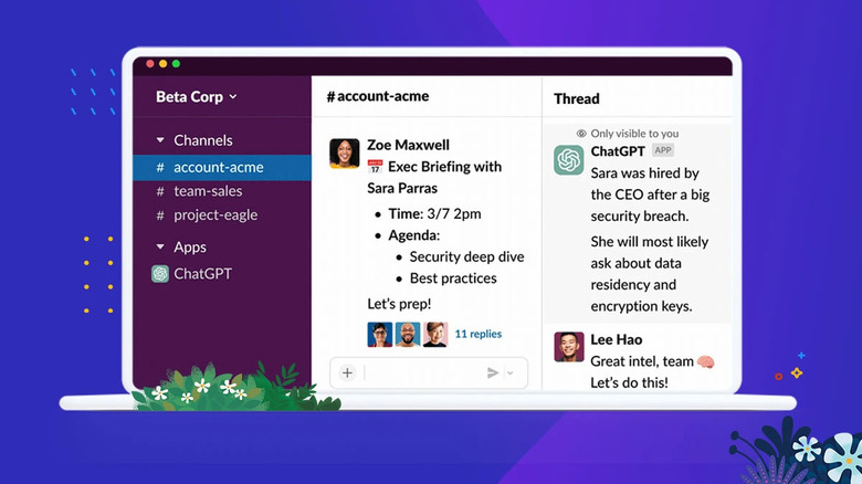 ChatGPT app now available in Slack.