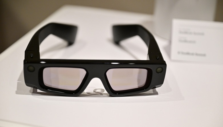A view of the Snap Spectacles AR Glasses during The New York Times Dealbook Summit 2024 at Jazz at Lincoln Center on December 04, 2024 in New York City.