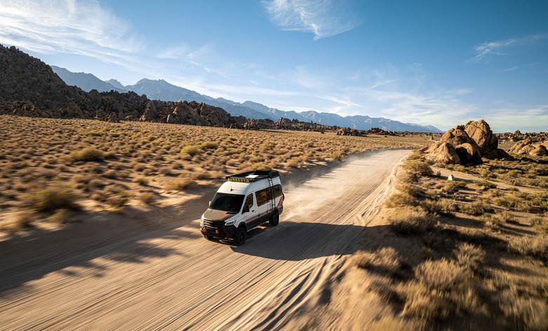 RV with Starlink's new RV in motion hardware